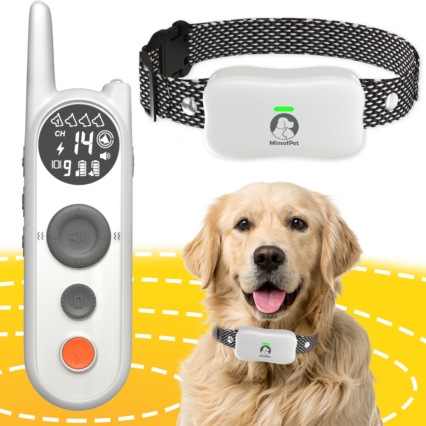 Wireless Dog Fence System - Multi-Mode Electric Fence for Dogs Covers up to 856-Acre,6100 Ft Dog Training Collar Waterproof,Wireless Pet Fence with 3 Training Modes for Large Medium Dogs
