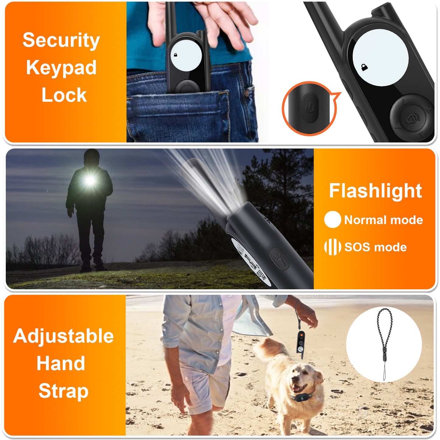 Wireless Dog Fence System with Training Remote,25FT to 3500FT Electric Fence,Rechargeable Dog Shock Collar with 3 Training Modes,Keypad Lock,Light and Waterproof for Large Medium Small Dogs