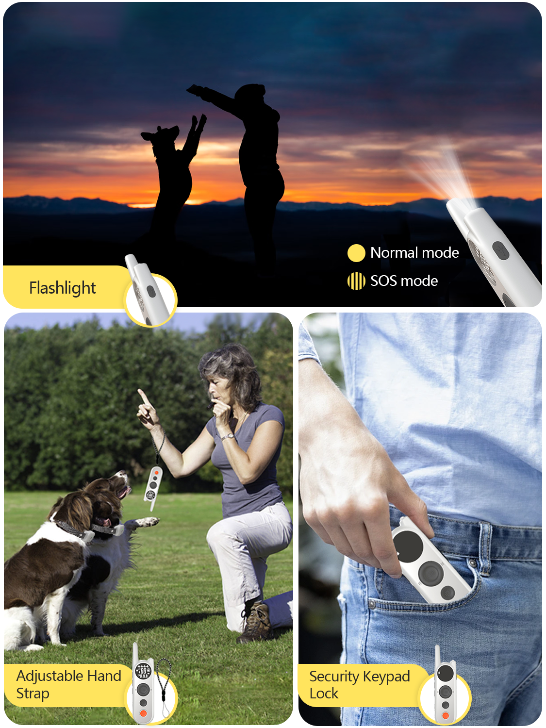 Wireless Dog Fence for 2 Dogs - Multi-Mode Electric Fence for Dogs Covers up to 856-Acre,6100 Ft Dog Training Collar Waterproof,Wireless Pet Fence with 3 Training Modes for Large Medium Dogs