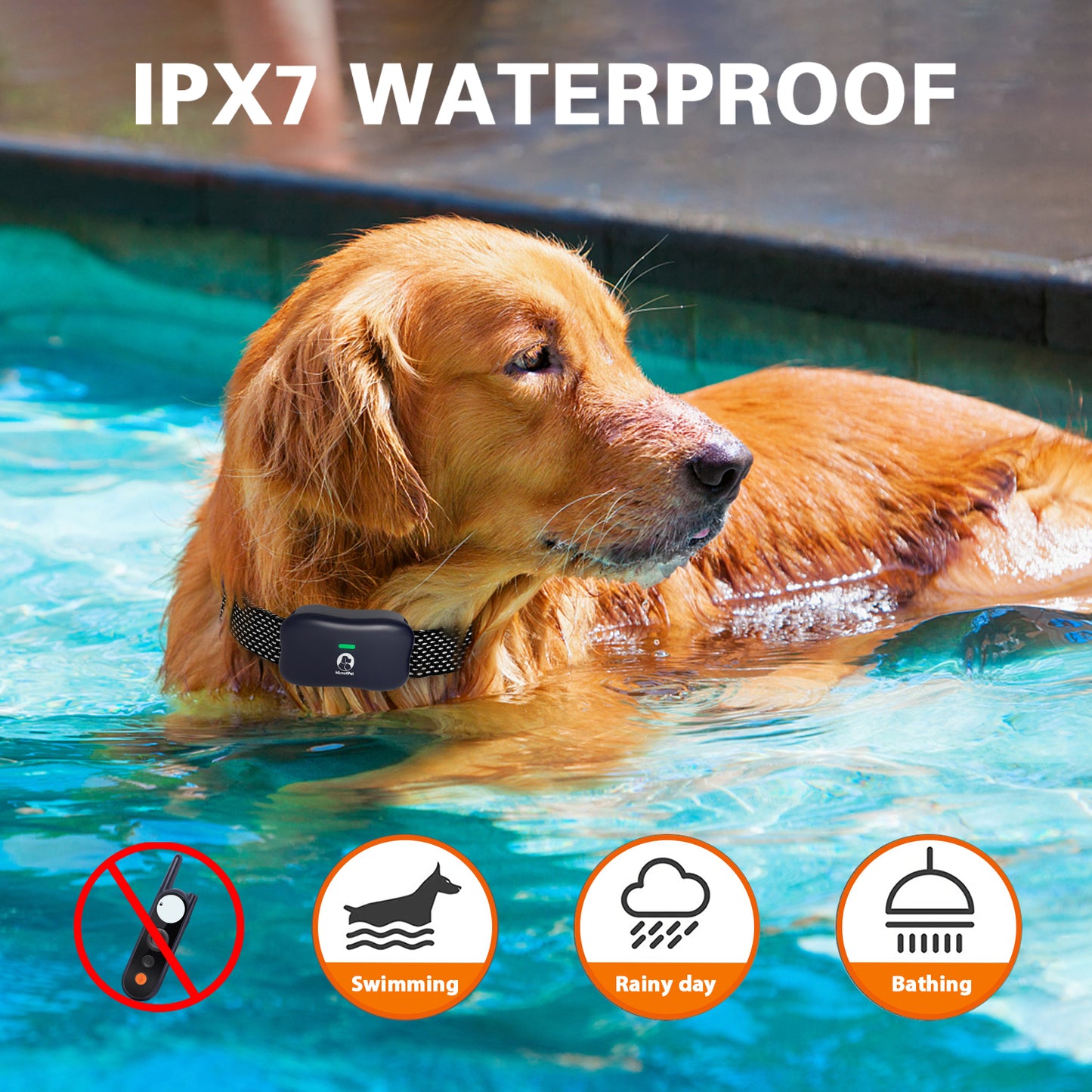 Dog Shock Collar for 2 Dogs, 4000Ft Range Dog Training Collar with Remote,Waterproof and Rechargeable with Beep, Vibration, Safe Shock, Light and Keypad Lock Mode for Large Medium Small Dogs-Dark Blue