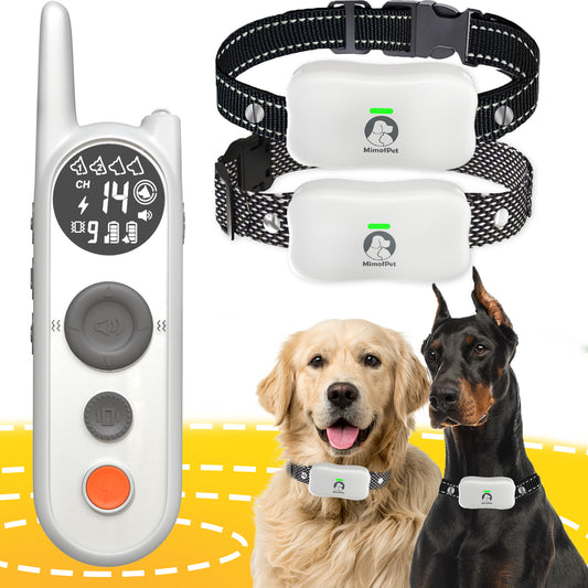Wireless Dog Fence for 2 Dogs - Multi-Mode Electric Fence for Dogs Covers up to 856-Acre,6100 Ft Dog Training Collar Waterproof,Wireless Pet Fence with 3 Training Modes for Large Medium Dogs