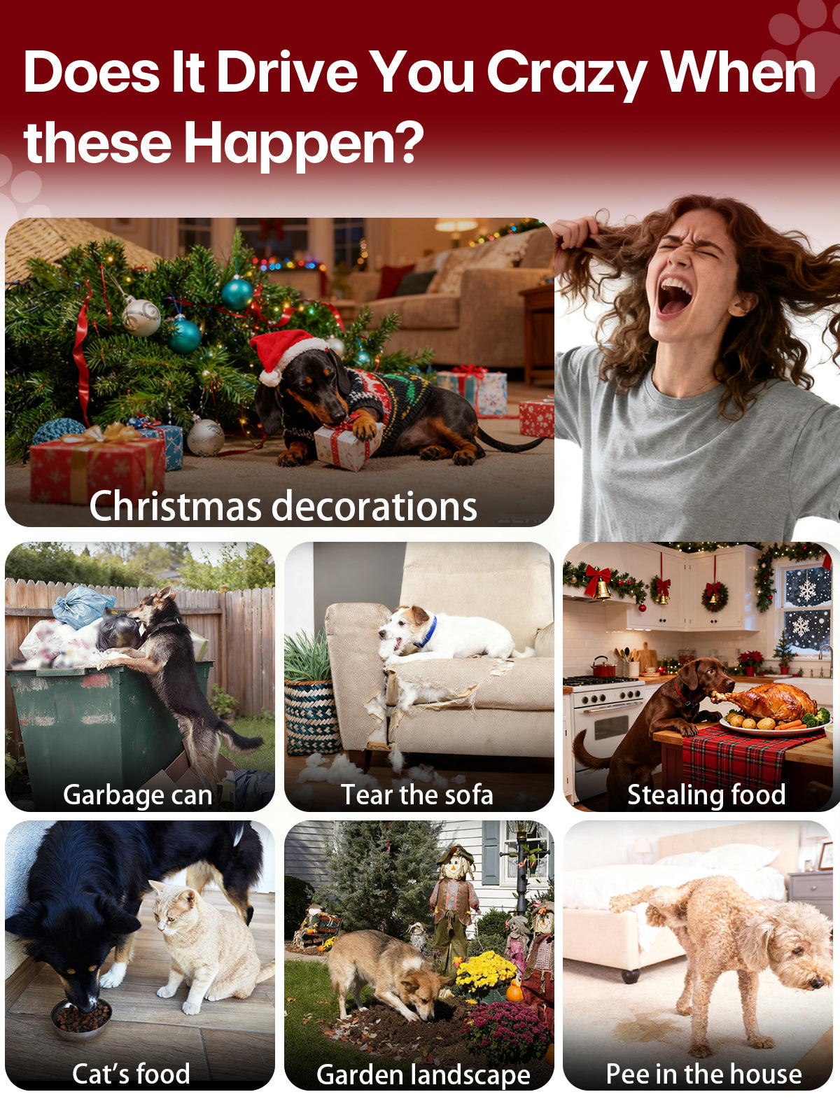 MIMOFPET Wireless Pet Barrier - Indoor Outdoor Waterproof Barrier with Adjustable Range up to 8.2 ft,Adjustable Safe Static Intensity, Rechargeable Color Display Boundary Fence System for Dogs(Green))