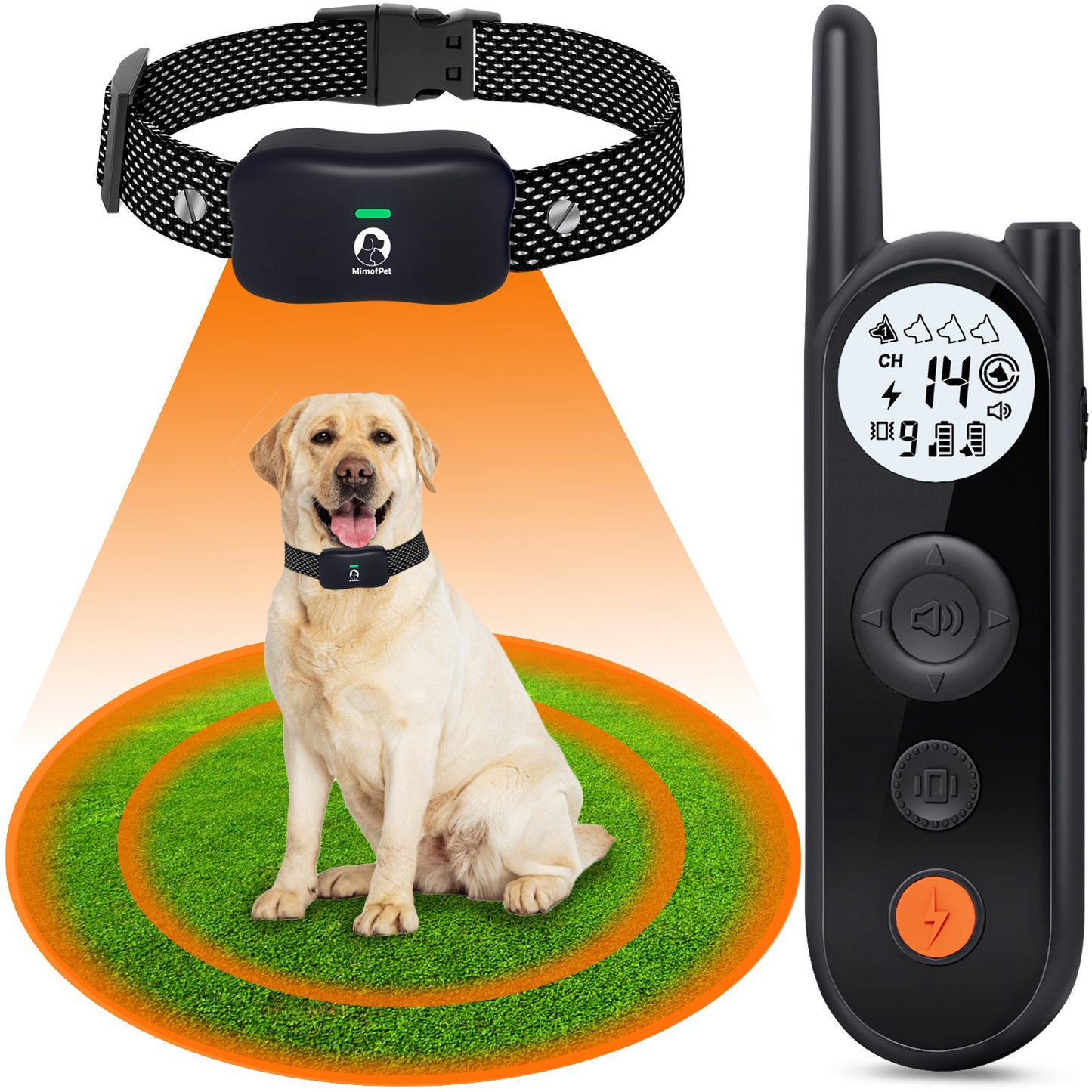 Wireless Dog Fence System with Training Remote,25FT to 3500FT Electric Fence,Rechargeable Dog Shock Collar with 3 Training Modes,Keypad Lock,Light and Waterproof for Large Medium Small Dogs
