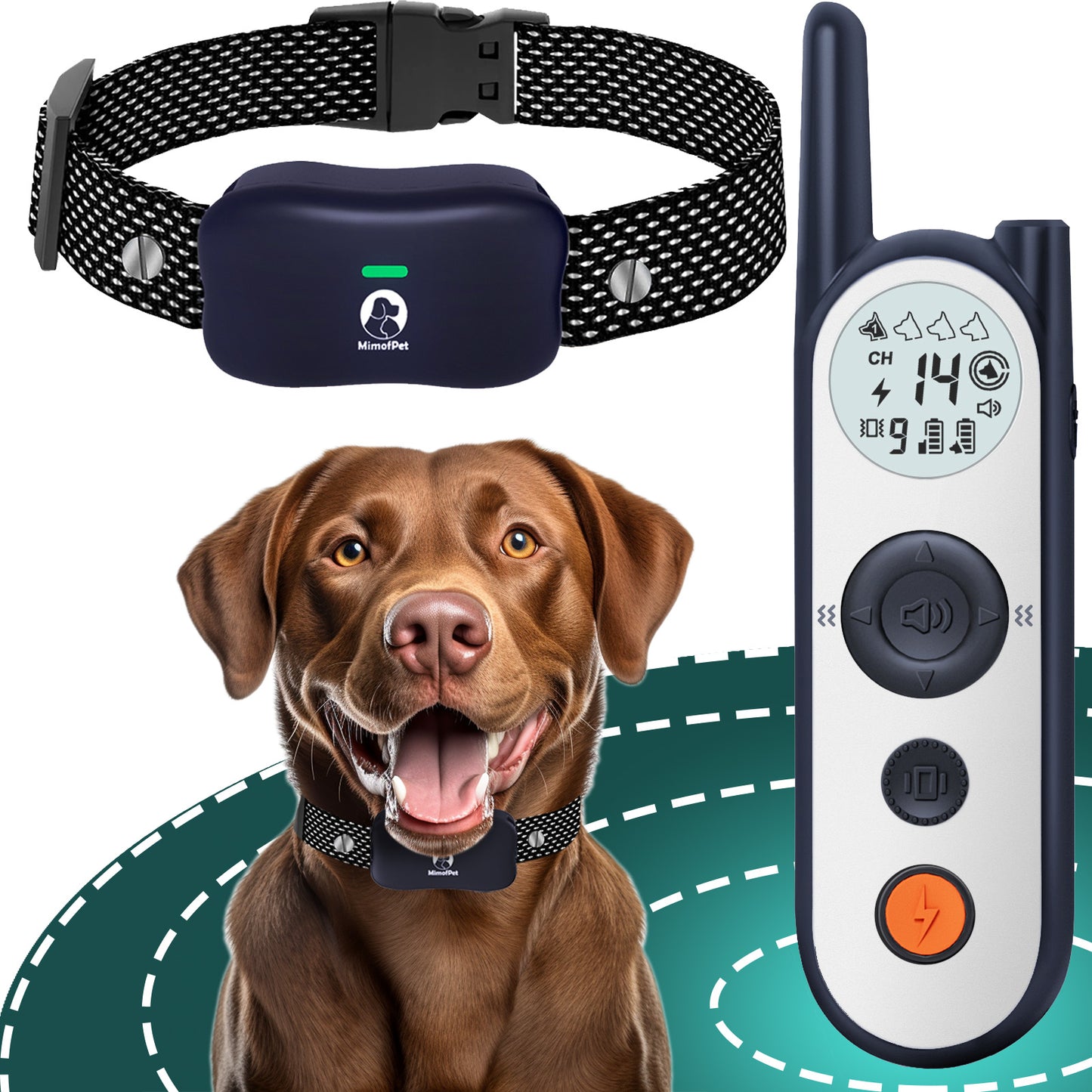 Wireless Dog Fence System - Covers up to 856-Acre Wireless Dog Collar Fence System,6000FT Training Collar with Remote,Electric Dog Fence with 3 Training Modes for dogs