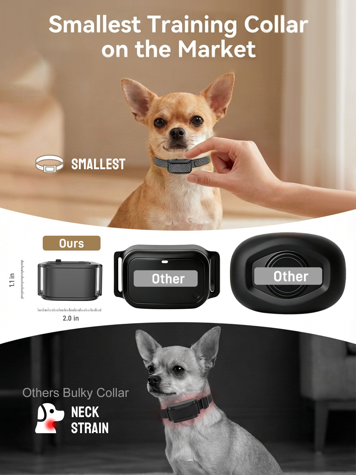 MIMOFPET Wireless Dog Fence for Small Dogs- Up to 3500ft Adjustable Electric Fence,Waterproof Training Collar Rechargeable,Pet Containment System for Small Breed