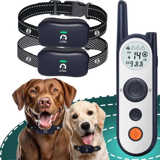 MIMOFPET Wireless Dog Fence For 2 Dogs -Blue