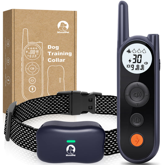 Dog Shock Collar,4000Ft Range Dog Training Collar with Remote,185 Days Stand Time,Waterproof and Rechargeable E Collar with Beep, Vibration, Shock, Light and Keypad Lock for Large Medium Small Dogs